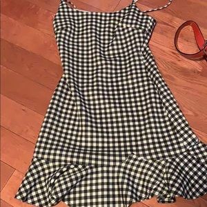 black and white mini dress